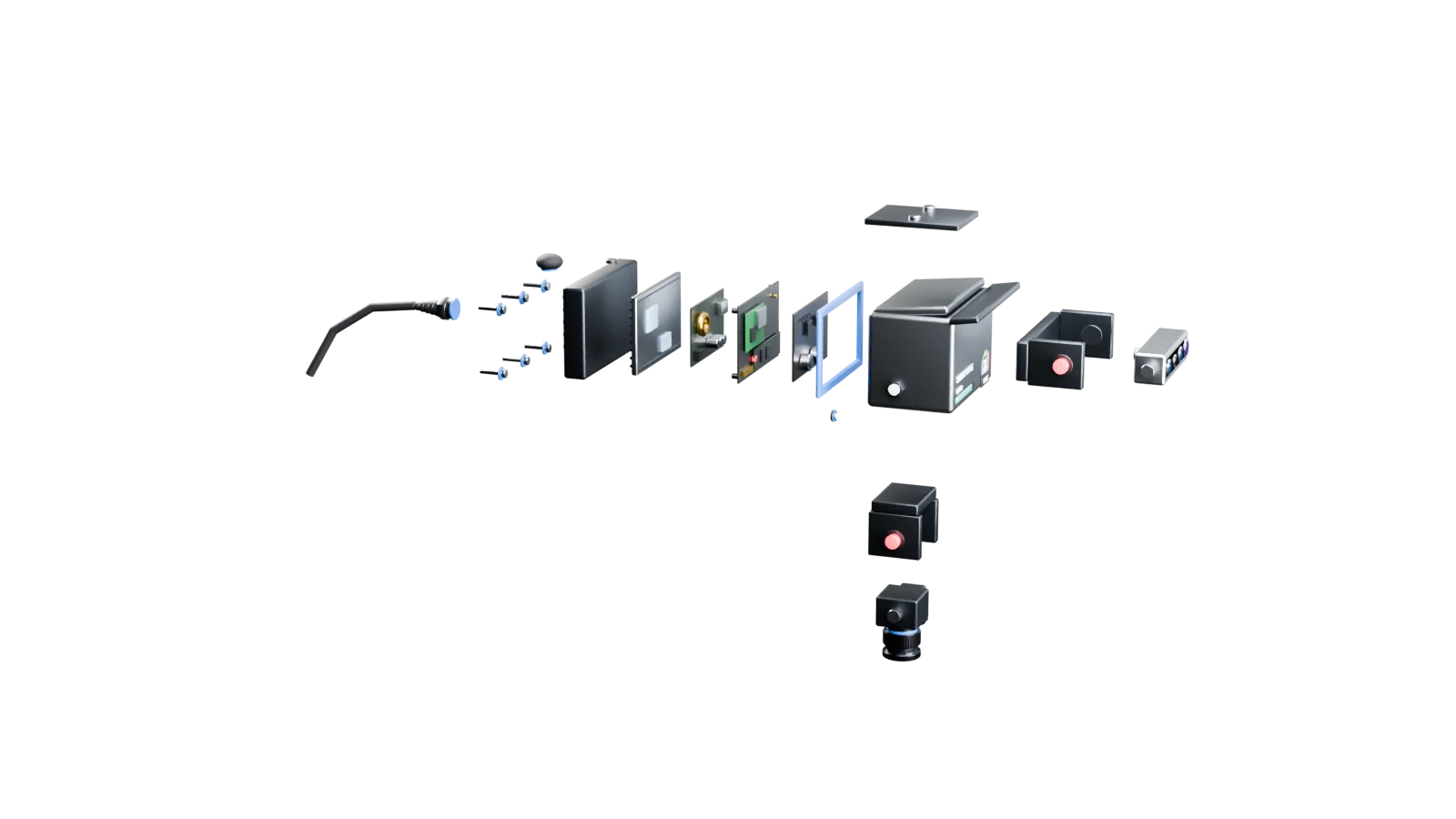 SPM-01 exploded view (internal layout is a design proposal)