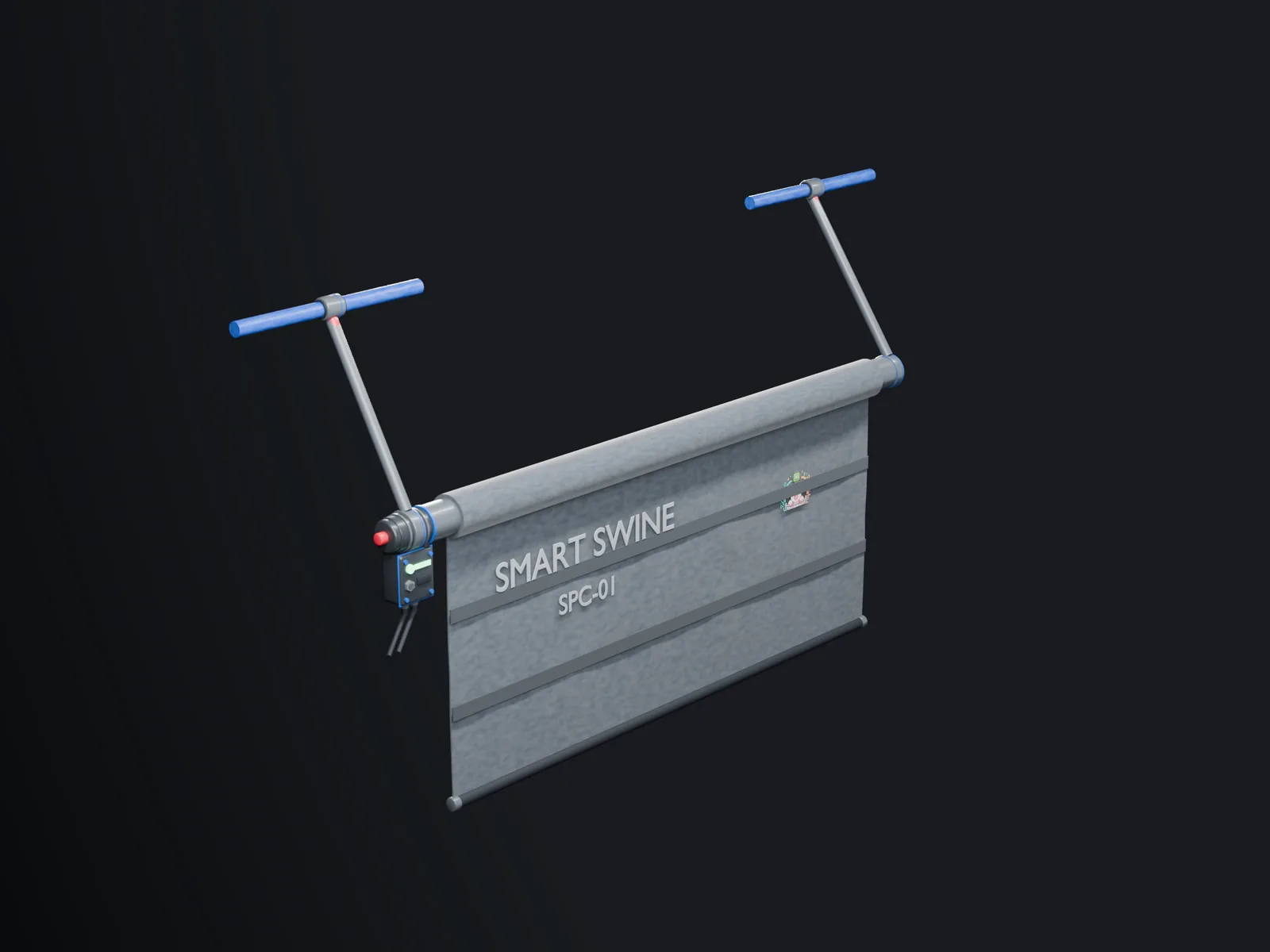 SPC-01 Smart Piglet Curtain, concept industrial design render